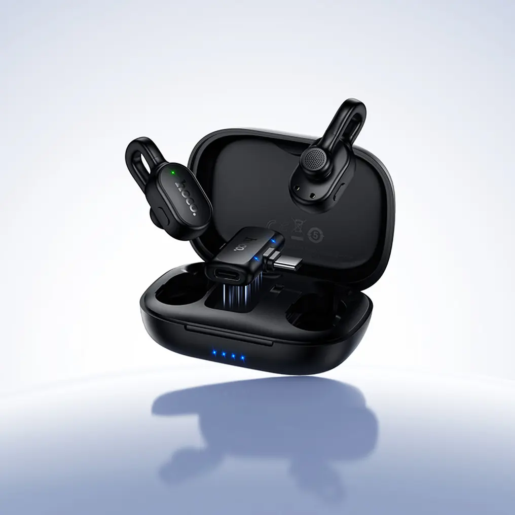 Lavalier HOCO L27, USB-C, Conjunto de 2 peças, Preto