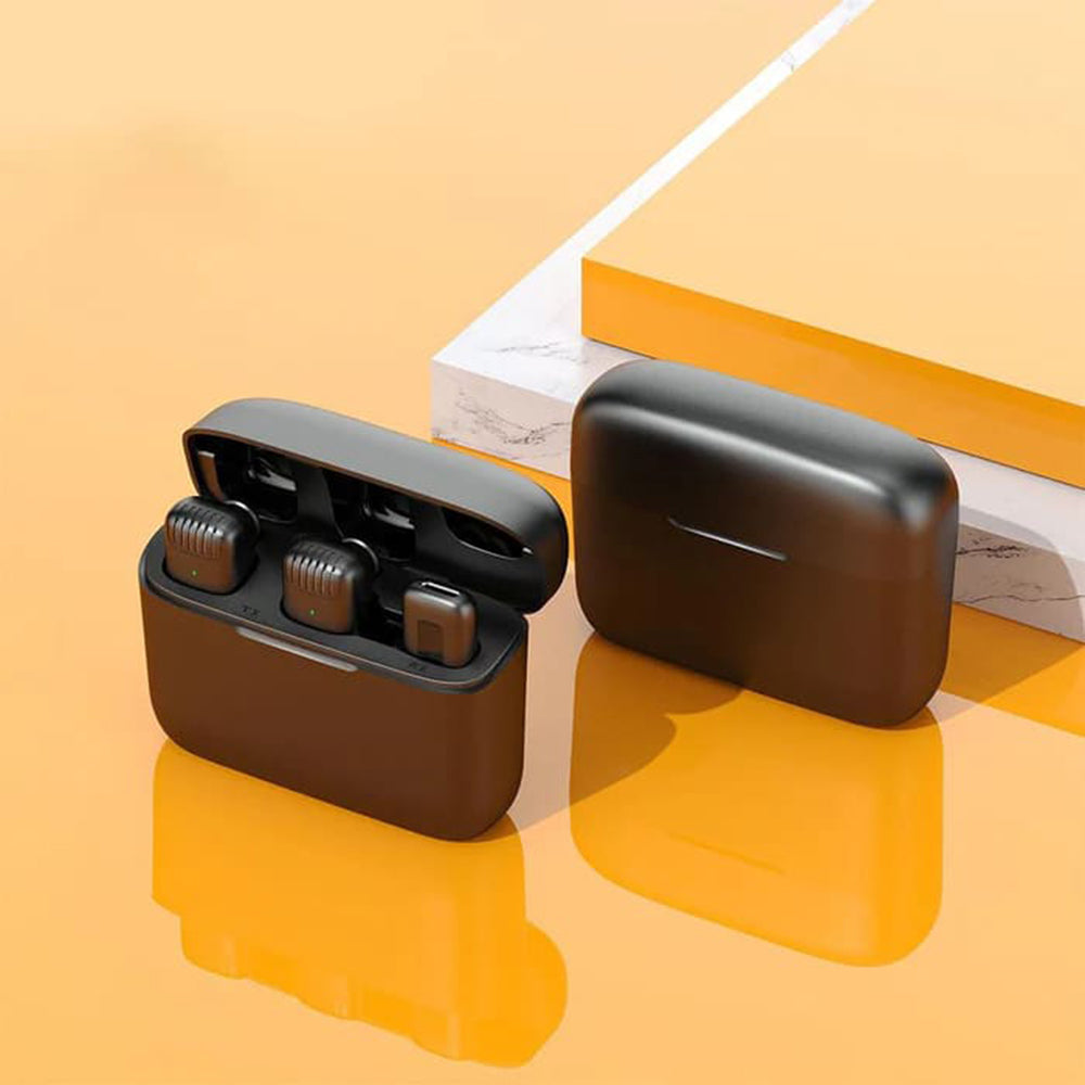 Lavalier Techsuit LW4, USB-C, Conjunto 2 peças, Preto