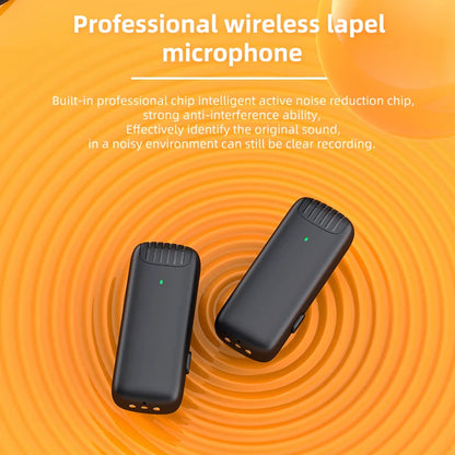 Lavalier Techsuit LW4, USB-C, Conjunto 2 peças, Preto