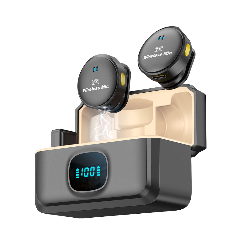 Lavaliera Techsuit LW5, USB-C, Conjunto de 2 peças, Preta