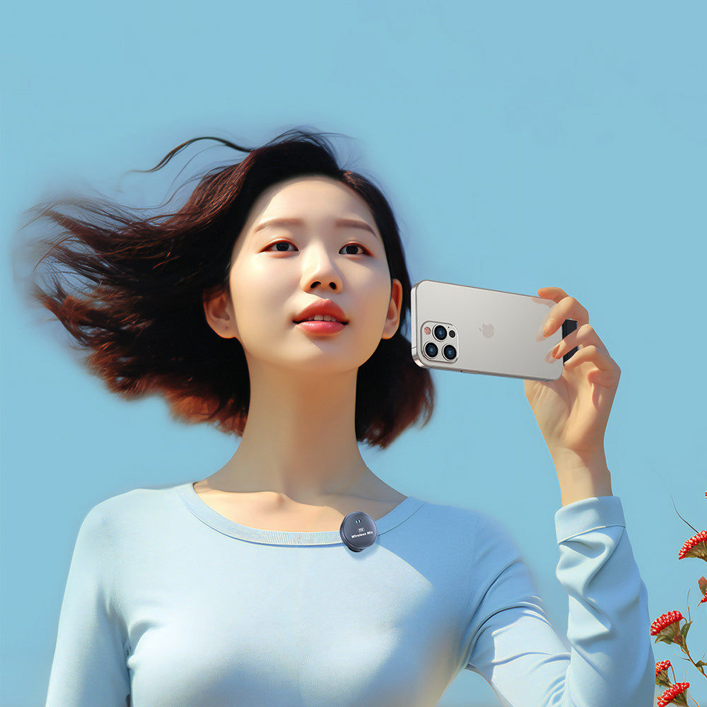 Lavaliera Techsuit LW5, USB-C, Conjunto de 2 peças, Preta