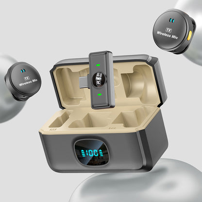 Lavaliera Techsuit LW5, USB-C, Conjunto de 2 peças, Preta