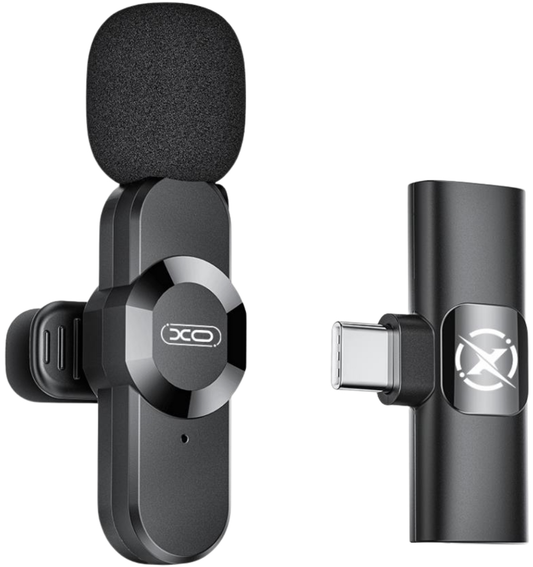 Lavalier XO Design MC13, USB-C / Lightning, Preta