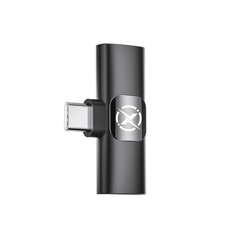 Lavalier XO Design MC14 Dual, USB-C / Lightning, Conjunto de 2 peças, Preto