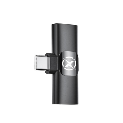 Lavalier XO Design MC14 Dual, USB-C / Lightning, Conjunto de 2 peças, Preto
