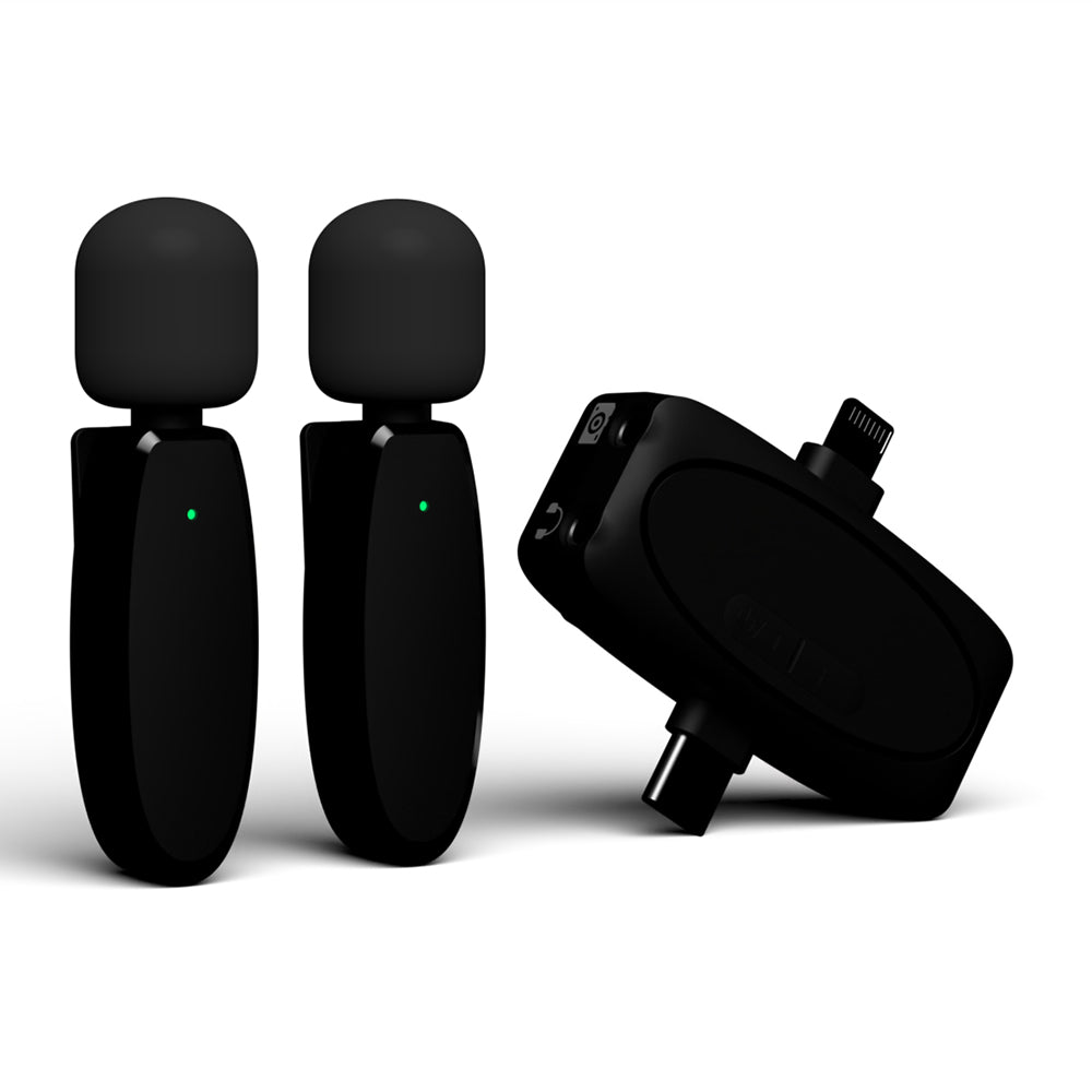 Lavalier Yesido KR15, USB-C / Lightning, Conjunto de 2 peças, Preto