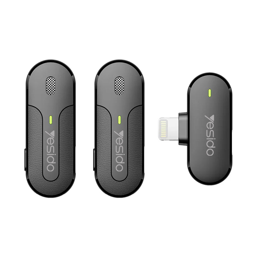 Lavalier Yesido KR16, Lightning, Conjunto de 2 peças, Preto