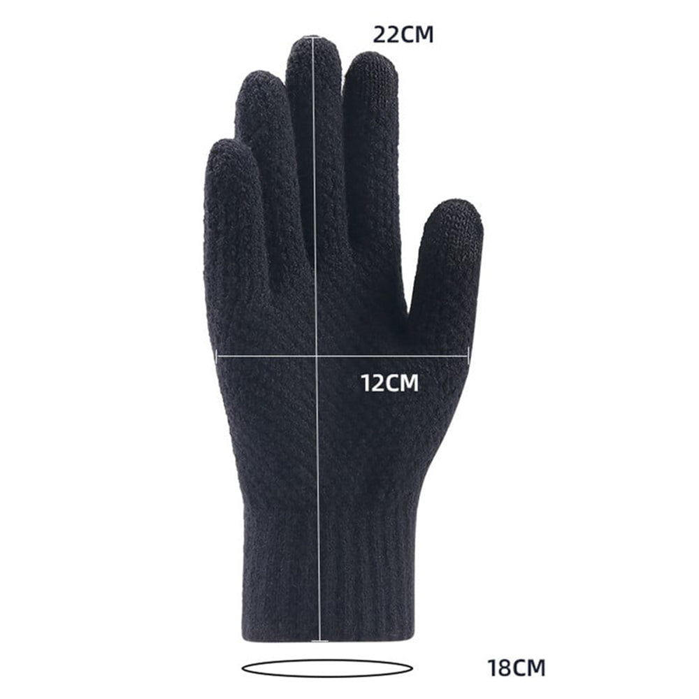 Luvas de Inverno Táteis para Homem Techsuit ST0013, Tamanho 22cm, Cinza
