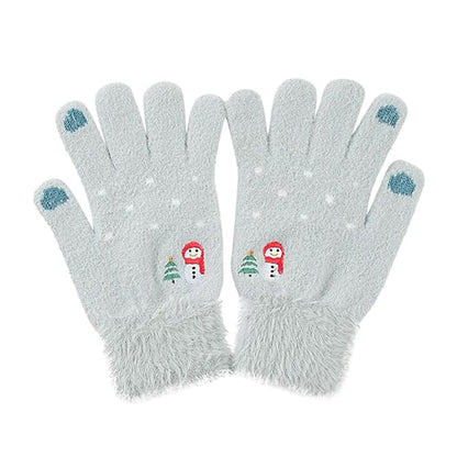 Luvas de Inverno Táteis Senhora Techsuit ST0011, Tamanho 17cm, Azuis