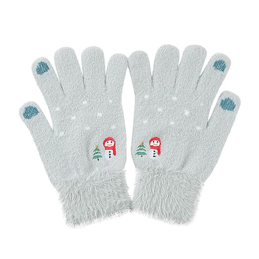 Luvas de Inverno Táteis Senhora Techsuit ST0011, Tamanho 17cm, Azuis