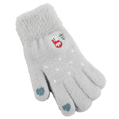 Luvas de Inverno Táteis Senhora Techsuit ST0011, Tamanho 17cm, Azuis