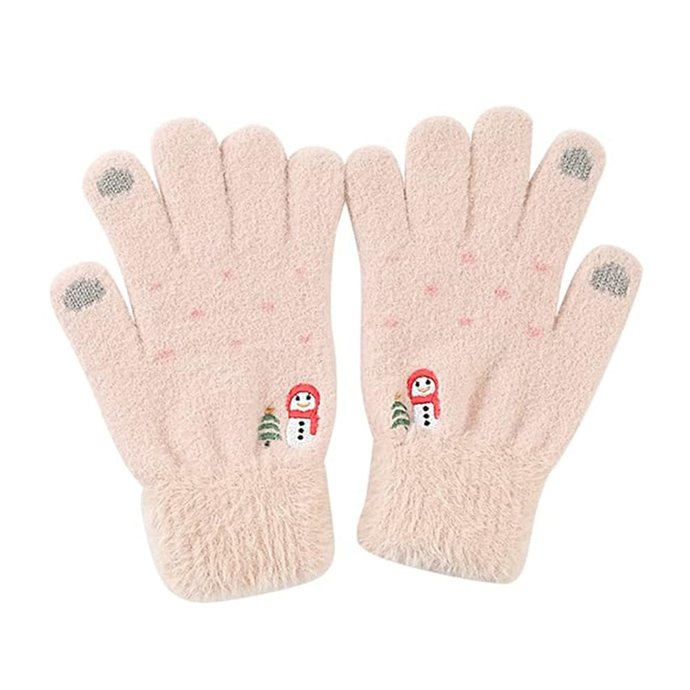 Luvas de Inverno Táteis Senhora Techsuit ST0011, Tamanho 17cm, Bege