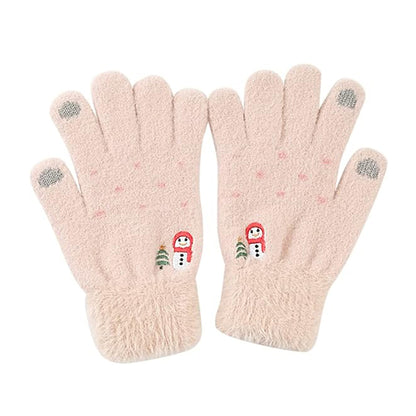 Luvas de Inverno Táteis Senhora Techsuit ST0011, Tamanho 17cm, Bege