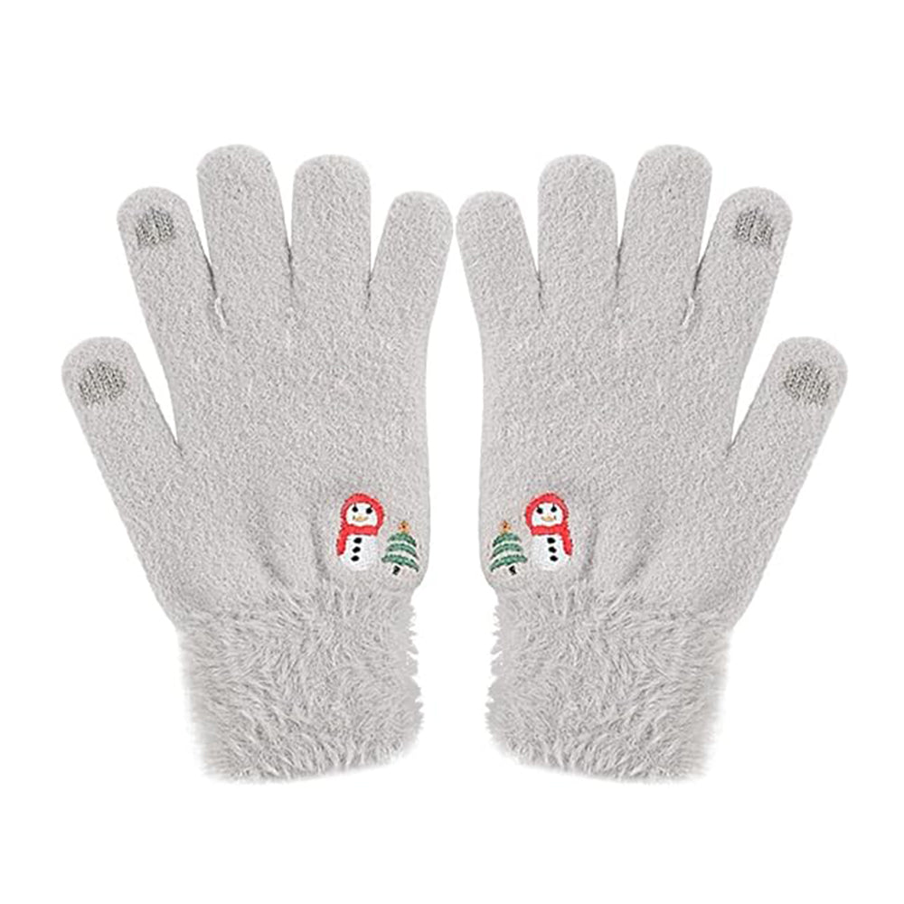 Luvas de Inverno Táteis Senhora Techsuit ST0011, Tamanho 17cm, Cinza