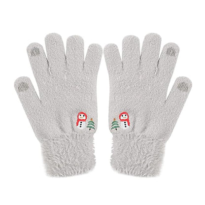 Luvas de Inverno Táteis Senhora Techsuit ST0011, Tamanho 17cm, Cinza