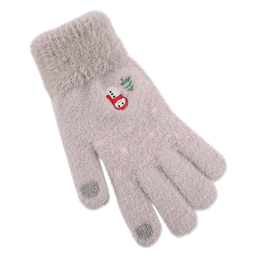 Luvas de Inverno Táteis Senhora Techsuit ST0011, Tamanho 17cm, Cinza