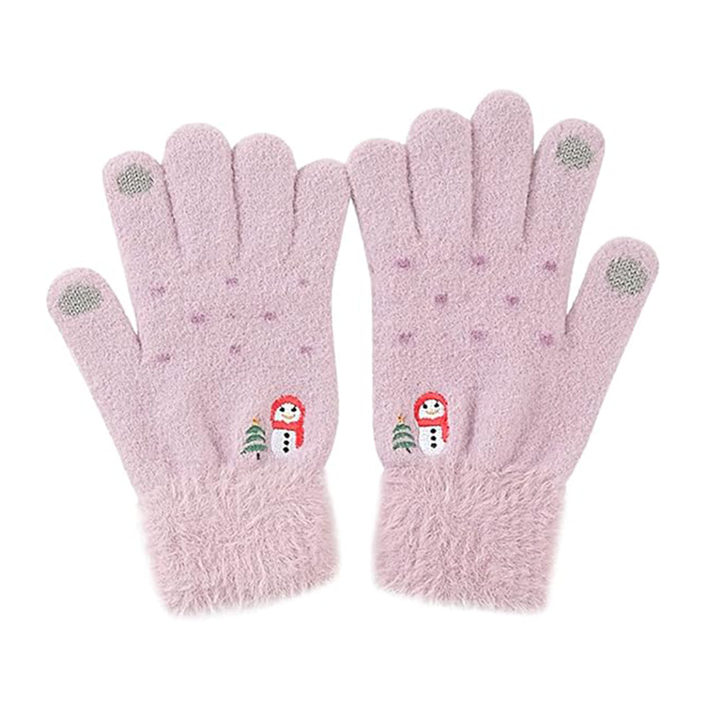 Luvas de Inverno Táteis Senhora Techsuit ST0011, Tamanho 17cm, Roxo
