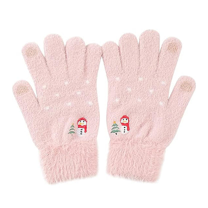 Luvas de Inverno Táteis Senhora Techsuit ST0011, Tamanho 17cm, Rosa