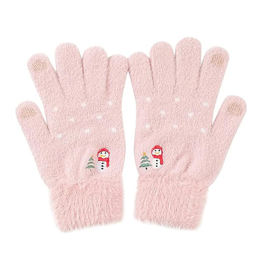Luvas de Inverno Táteis Senhora Techsuit ST0011, Tamanho 17cm, Rosa