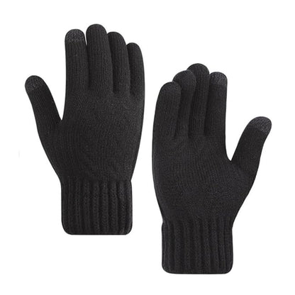 Luvas de Inverno Táteis Senhora Techsuit ST0015, Tamanho 17cm, Pretas