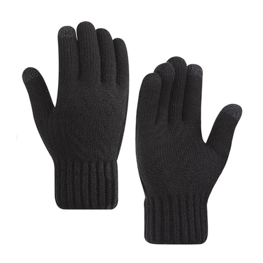 Luvas de Inverno Táteis Senhora Techsuit ST0015, Tamanho 17cm, Pretas