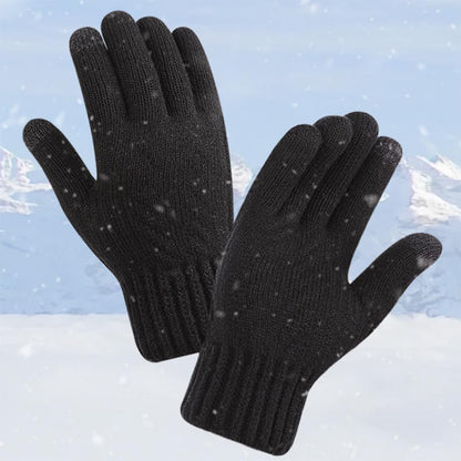 Luvas de Inverno Táteis Senhora Techsuit ST0015, Tamanho 17cm, Pretas