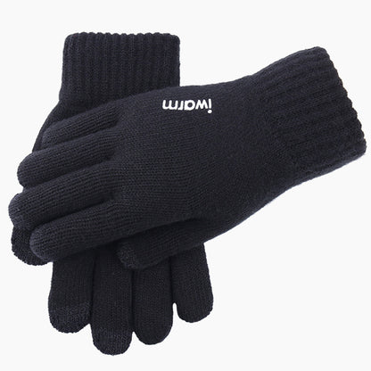 Luvas de Inverno Táteis Iwarm ST0005, Tamanho 21cm, Pretas
