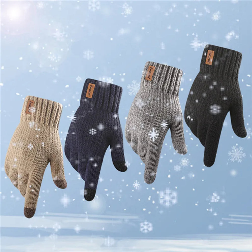Iwarm ST0016 Touchscreen Winter Gloves, Size 22cm, Gray