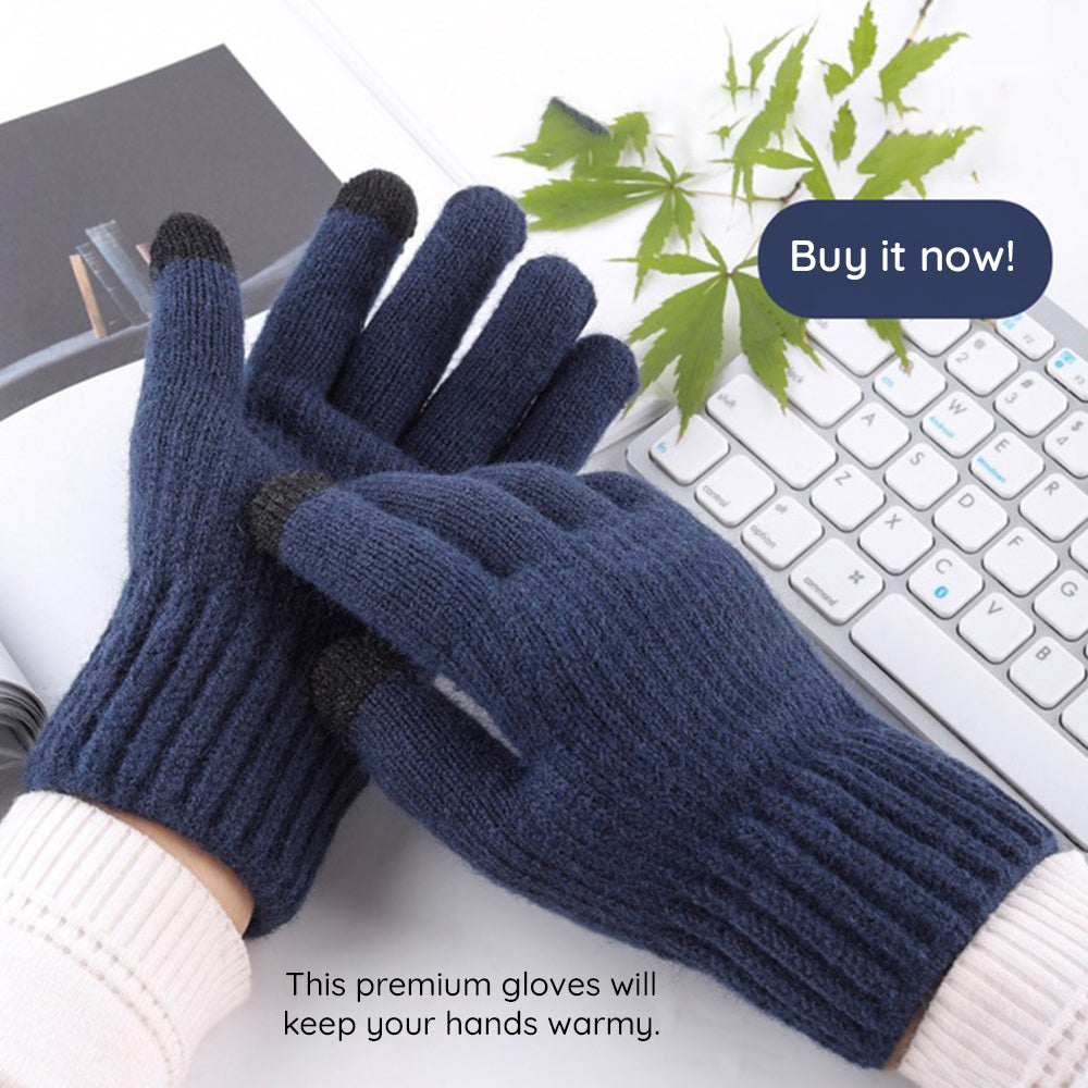 Unisex Winter Touchscreen Gloves Techsuit ST0012, Size 22cm, Brown