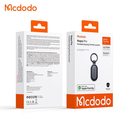 Mcdodo SmartTag Porta-chaves Napa Pro AT-3840 para iOS Series, Preto