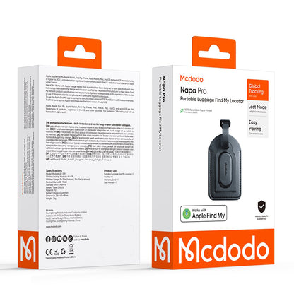 Mcdodo SmartTag Bagagem Napa Pro AT-3790 para iOS Series, Preto