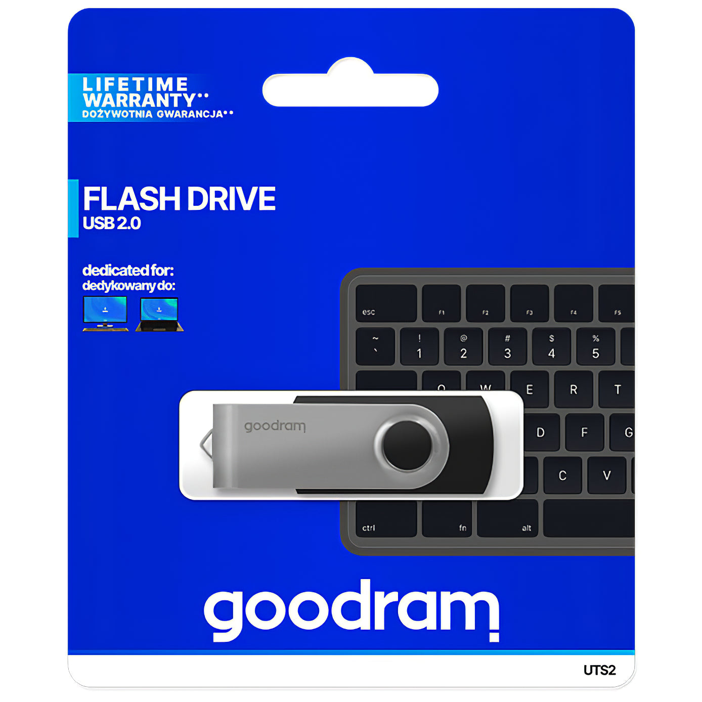 Memória Externa USB-A GoodRam UTS2, 64Gb UTS2-0640K0R11