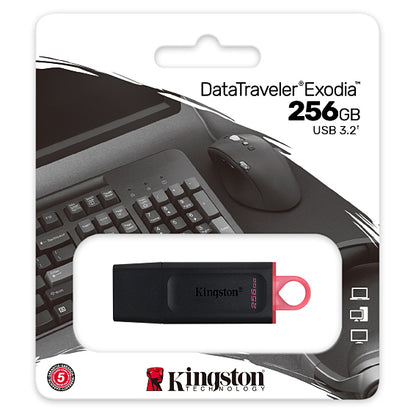 Memória externa USB-A 3.2 Kingston DT Exodia, 256Gb DTX/256GB