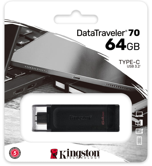 Memória externa Kingston DT70, 64Gb DT70/64GB USB-C