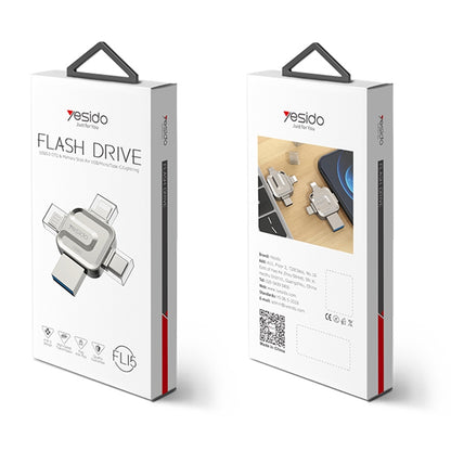 External Memory USB-A 3.0 / Lightning / USB-C / microUSB Yesido FL15, 128Gb