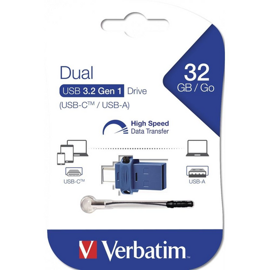 Memória Externa USB-A 3.0 / USB-C Verbatim StoreNGo, 32Gb 49966