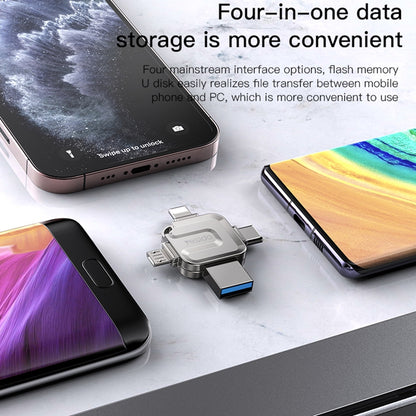 Memória Externa USB-A 3.0 / Lightning / USB-C / microUSB Yesido FL15, 64Gb