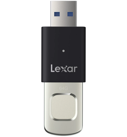 External Memory USB-A 3.2 Lexar JumpDrive Fingerprint F35 Pro, 64Gb