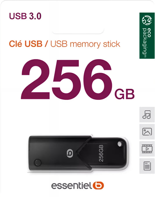 Memória Externa USB-A 3.2 Essentiel-B B120, 256Gb EKMMD256123EB