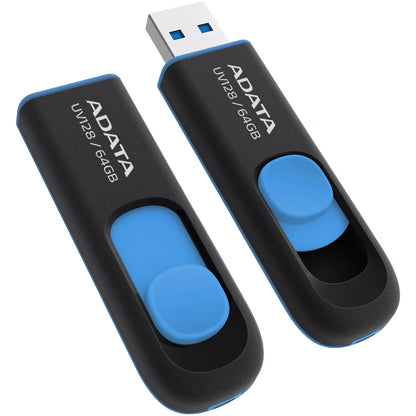 Memória externa USB-A 3.2 Adata UV128, 64Gb AUV128-64G-RBE 