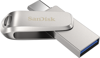 Memória Externa USB-A 3.2 / USB-C SanDisk Ultra Luxe Dual Drive, 256Gb SDDDC4-256G-G46
