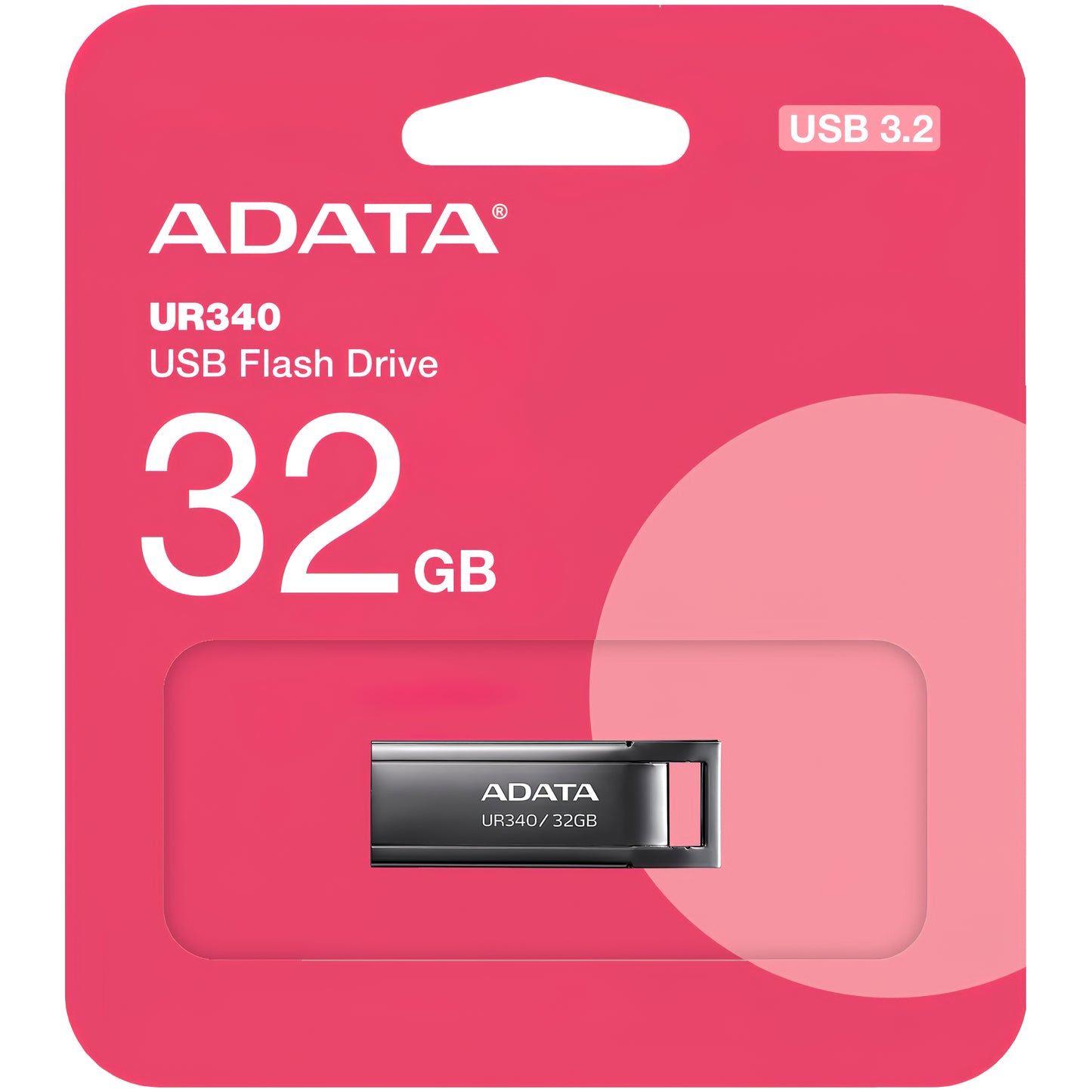 Memória externa USB-A 3.2 Adata UR340, 32Gb AROY-UR340-32GBK 