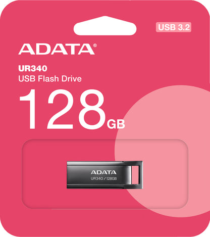 Memória externa USB-A 3.2 Adata UR340, 128Gb AROY-UR340-128GBK 