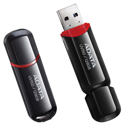 Memória Externa USB-A 3.2 Adata UV150, 128 GB AUV150-128G-RBK