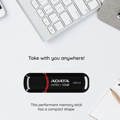 Memória Externa USB-A 3.2 Adata UV150, 128 GB AUV150-128G-RBK