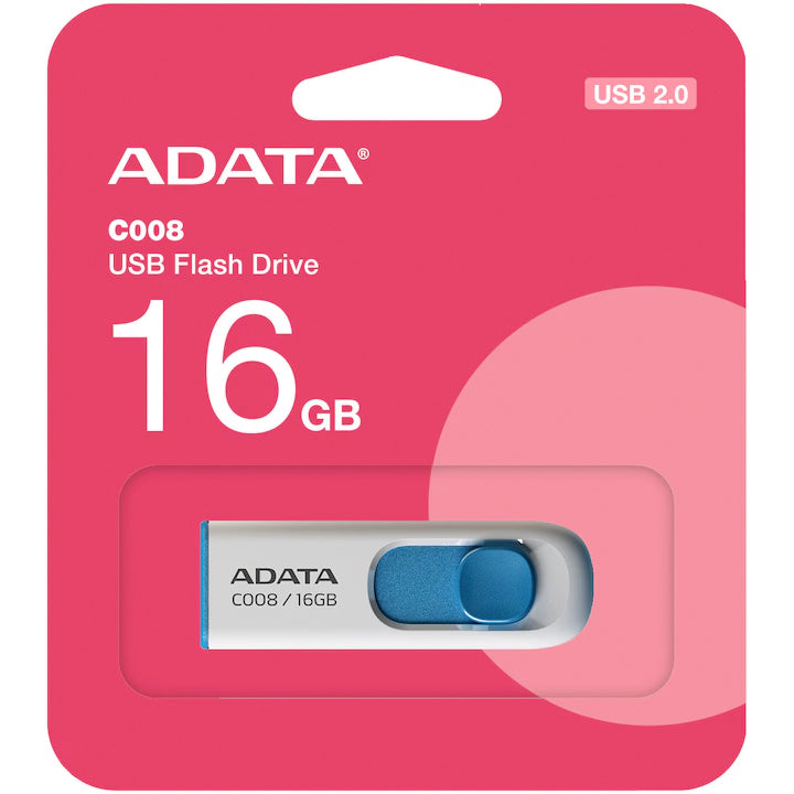 Memória Externa USB-A Adata C008, 16Gb AC008-16G-RWE