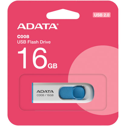 Memória Externa USB-A Adata C008, 16Gb AC008-16G-RWE