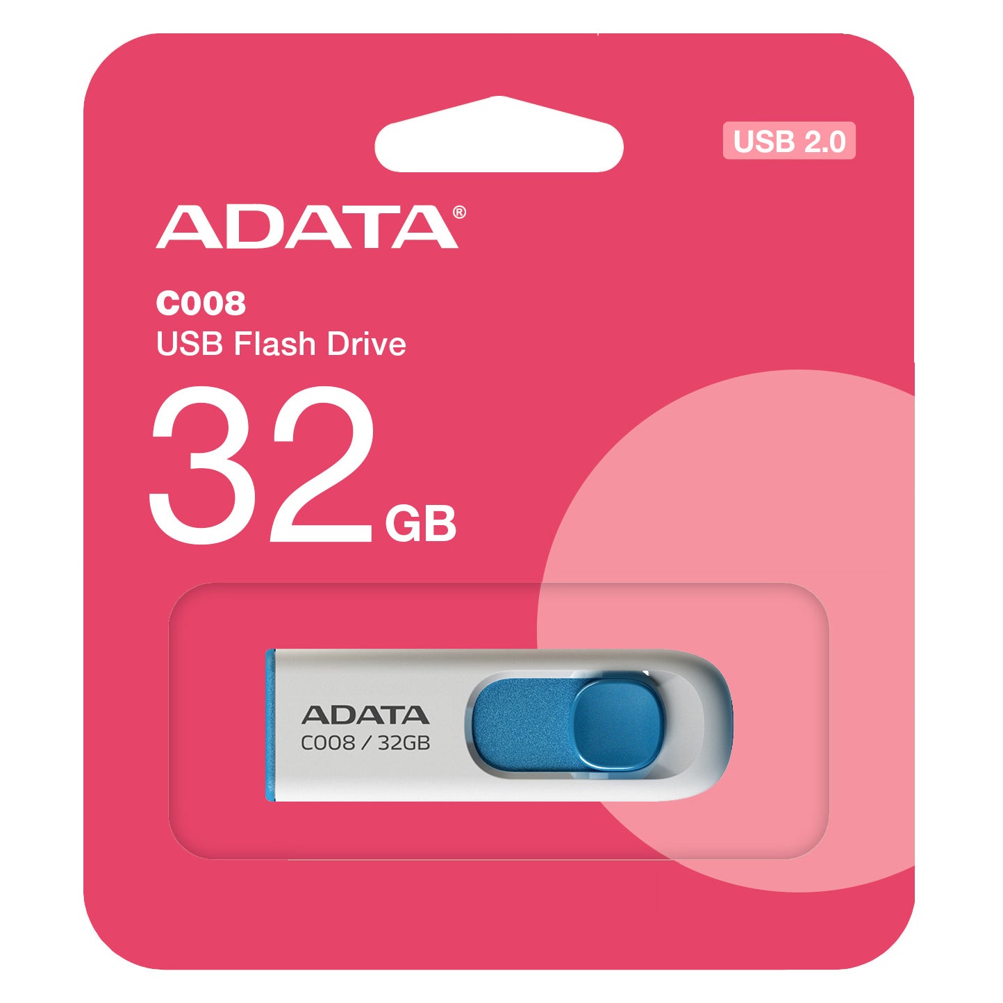 Memória Externa USB-A Adata C008, 32Gb AC008-32G-RWE