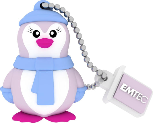 Memória Externa USB-A Emtec M336 Miss Penguin, 16Gb ECMMD16GM336