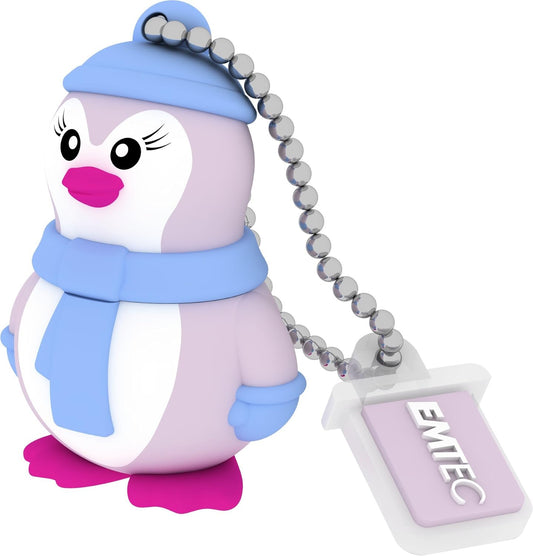 Memória Externa USB-A Emtec M336 Miss Penguin, 16Gb ECMMD16GM336